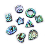 2pcs Abalone Shell Loose Beads Round DIY Jewelry Earrings Necklace