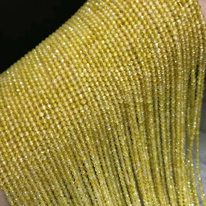 Natural Lemon Yellow Zircon Cut Surface Bead Loose Beads for DIY Jewelry Making