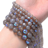 Grey Electroplated Moonstone Opal Beads for Jewelry DIY