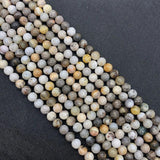 Bamboo Agate Stone Beads 6/8/10mm Round Shaped DIY Necklace Bracelets