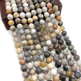 Bamboo Agate Stone Beads 6/8/10mm Round Shaped DIY Necklace Bracelets