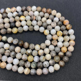 Bamboo Agate Stone Beads 6/8/10mm Round Shaped DIY Necklace Bracelets