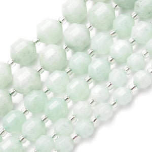 Burmese Jade Stone Beads Geometric Loose Beads Jewelry Making DIY 6/8/10mm