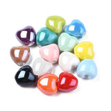 20pcs Porcelain Beads Heart Love Spacer Charm Beads for Jewelry Making DIY Craft