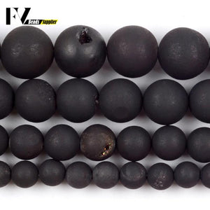 Natural Druzy Agates Beads 6/8/10/12mm Round Spacer