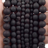 Natural Druzy Agates Beads 6/8/10/12mm Round Spacer