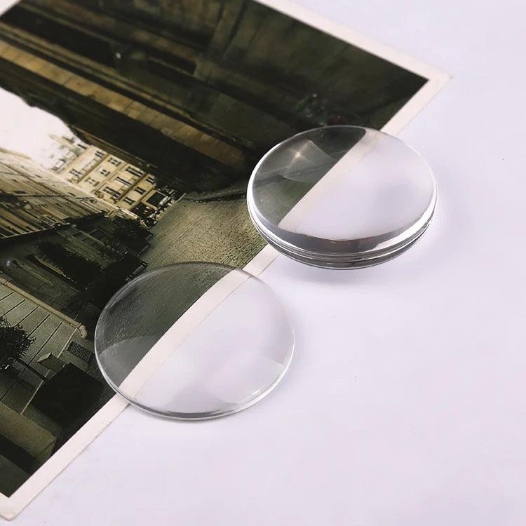 100Pcs 12mm Clear Glass Cabochons Flat Back