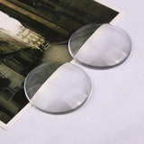 100Pcs 12mm Clear Glass Cabochons Flat Back