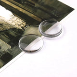 100Pcs 12mm Clear Glass Cabochons Flat Back