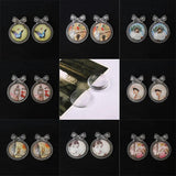 100Pcs 12mm Clear Glass Cabochons Flat Back