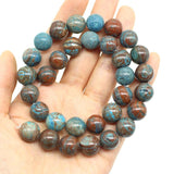 Blue-vein Stone Agate Beads DIY Earrings Rings Necklace Charms
