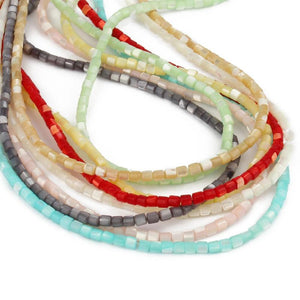 Natural Shell Beads Colorful Round Flat Heishi Pearl Spacer Beads