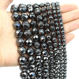 Faceted Hematite Magnetic Stone Beads for Jewelry Making