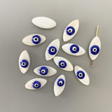 8x18mm Evil Eye Shell Beads Flat Spacer Beads for Jewelry