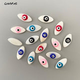 8x18mm Evil Eye Shell Beads Flat Spacer Beads for Jewelry