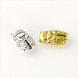 100 PC Antique Silver Cicada Shaped Beads 7x11mm