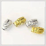 100 PC Antique Silver Cicada Shaped Beads 7x11mm