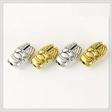 100 PC Antique Silver Cicada Shaped Beads 7x11mm