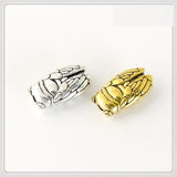 100 PC Antique Silver Cicada Shaped Beads 7x11mm