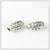 100 PC Antique Silver Cicada Shaped Beads 7x11mm