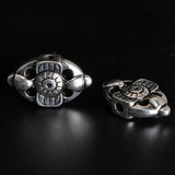 10 PCS Antique Silver Plated Oval Flowers Spacer Beads for DIY Jewelry Making