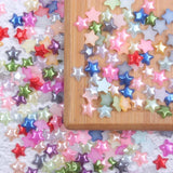 1000pcs Half Pearls Flatback Star Shape Resin