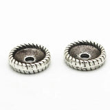 100 PCS Antique Silver Round Flat Beads DIY Spacer Beads
