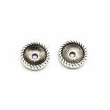 100 PCS Antique Silver Round Flat Beads DIY Spacer Beads