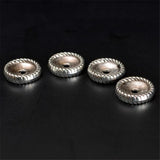 100 PCS Antique Silver Round Flat Beads DIY Spacer Beads