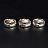 100 PCS Antique Silver Round Flat Beads DIY Spacer Beads