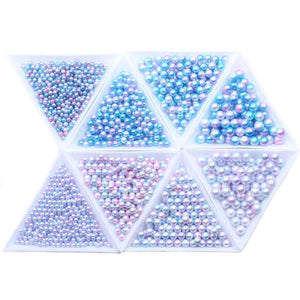Round ABS Beads Wrinkle Rainbow Pearls for DIY Jewelry Making