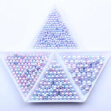 Round ABS Beads Wrinkle Rainbow Pearls for DIY Jewelry Making