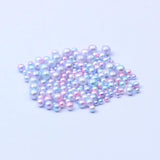 Round ABS Beads Wrinkle Rainbow Pearls for DIY Jewelry Making