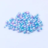Round ABS Beads Wrinkle Rainbow Pearls for DIY Jewelry Making