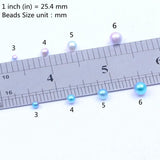 Round ABS Beads Wrinkle Rainbow Pearls for DIY Jewelry Making