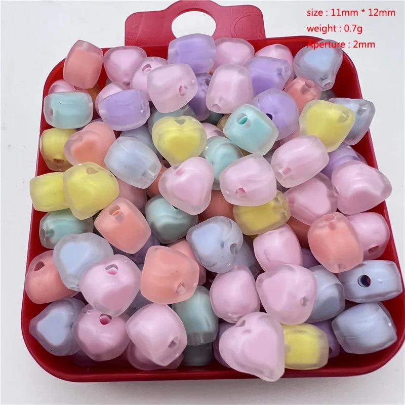 25pcs Mixed Acrylic Charm Bracelet DIY Accessories Findings