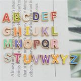 26PCS A-Z Enamel Letters Beads Colorful Alphabet Spacer Bead Bracelet Jewelry