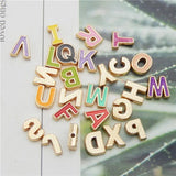 26PCS A-Z Enamel Letters Beads Colorful Alphabet Spacer Bead Bracelet Jewelry
