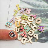 26PCS A-Z Enamel Letters Beads Colorful Alphabet Spacer Bead Bracelet Jewelry