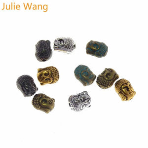 25pcs Mixed 5 Colors Buddha Head Beads for Jewelry Making Accessories