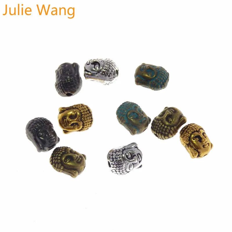 25pcs Mixed 5 Colors Buddha Head Beads for Jewelry Making Accessories