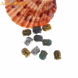25pcs Mixed 5 Colors Buddha Head Beads for Jewelry Making Accessories