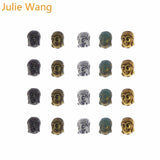 25pcs Mixed 5 Colors Buddha Head Beads for Jewelry Making Accessories