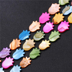 Colorful Hand of Fatima Pearl Shell Beads for Jewelry Making
