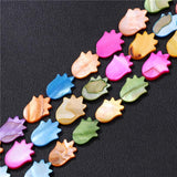Colorful Hand of Fatima Pearl Shell Beads for Jewelry Making