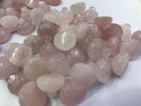 2pcs 16mm Rose Quartz Seedpods Flower Beads Wedding Pendants DIY Necklace