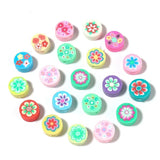 40Pcs 9mm Soft Pottery Beads Flower Mix Ceramics Spacer Clay DIY Jewelry Craft