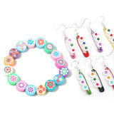 40Pcs 9mm Soft Pottery Beads Flower Mix Ceramics Spacer Clay DIY Jewelry Craft