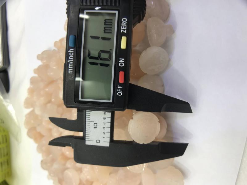 2pcs 16mm Pink Aventurines Seedpods Flower Beads
