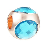10pcs Rose Round Crystal Beads Charm Diy Bracelet Jewelry Accessory